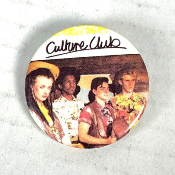 Boy George Culture Club Greatest Hits CD + 8 Vintage Buttons Enamel Pin Bundle - Picture 2 of 10